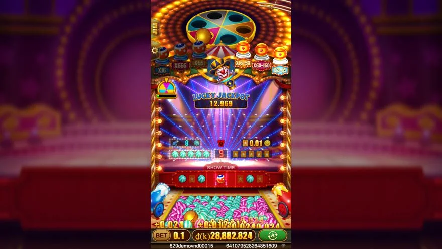 Ảnh bảng biểu tượng & tính năng game Crazy Pusher (slot JILI) chơi tại LC79