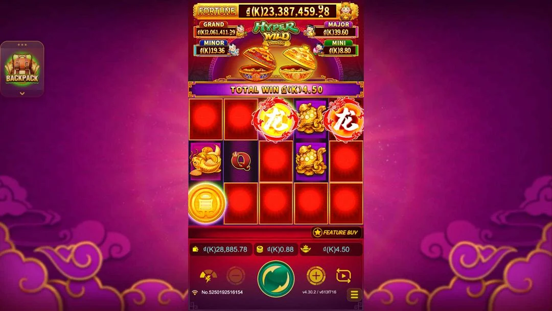 Ảnh giao diện chính game Dragon Soar - Hyper Wild (slot JDB) chơi tại LC79