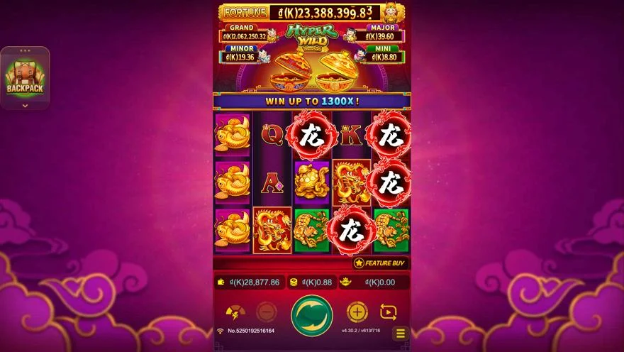 Ảnh màn hình gameplay game Dragon Soar - Hyper Wild (slot JDB) chơi tại LC79