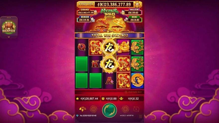 Ảnh bảng biểu tượng & tính năng game Dragon Soar - Hyper Wild (slot JDB) chơi tại LC79