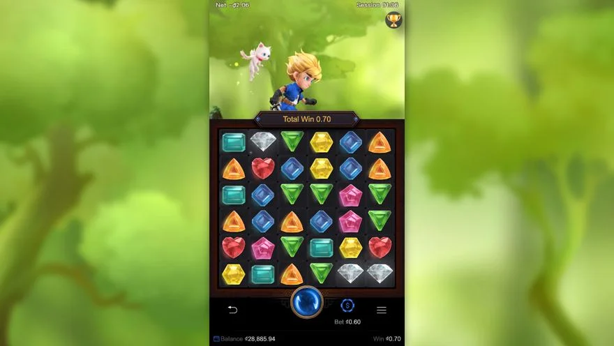 Ảnh màn hình gameplay game Gem Saviour (slot PG) chơi tại LC79