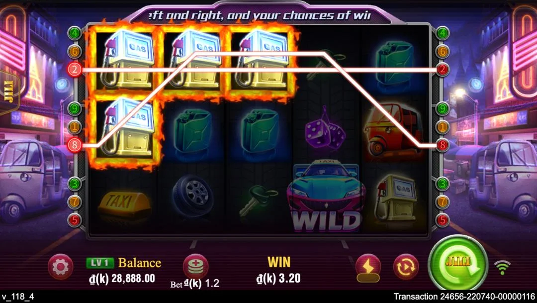 Ảnh giao diện chính game Happy Taxi (slot JILI) chơi tại LC79