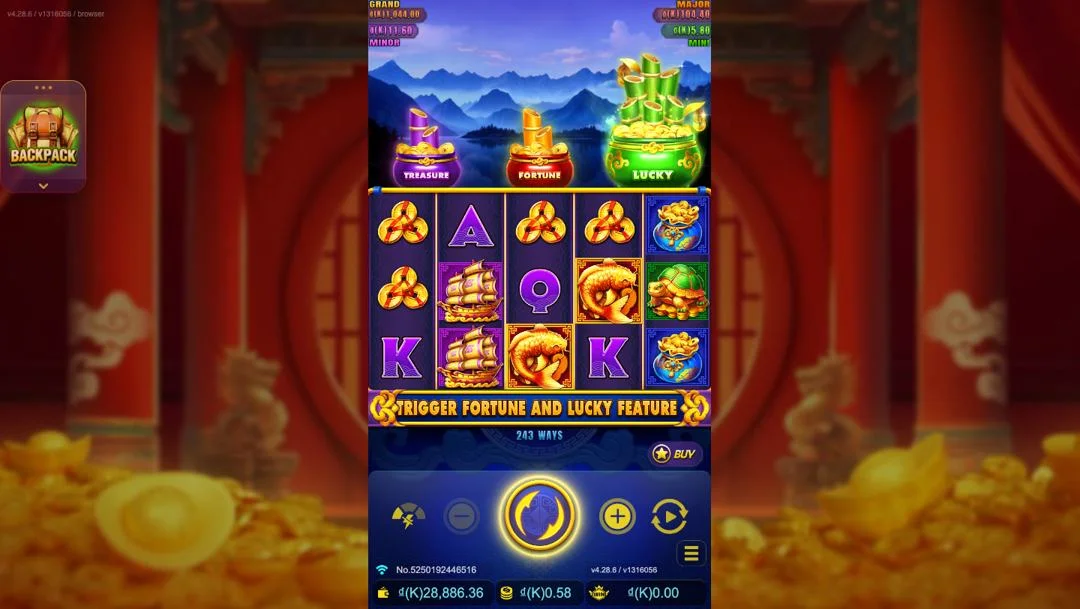 Ảnh giao diện chính game Koi Trio (slot JDB) chơi tại LC79