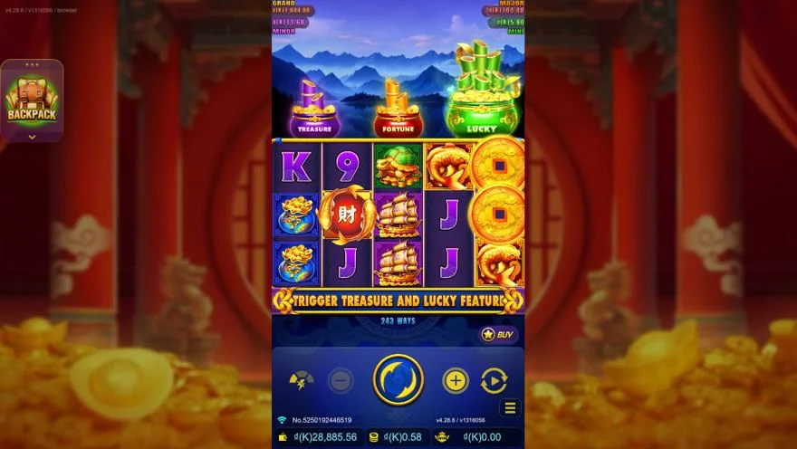 Ảnh màn hình gameplay game Koi Trio (slot JDB) chơi tại LC79