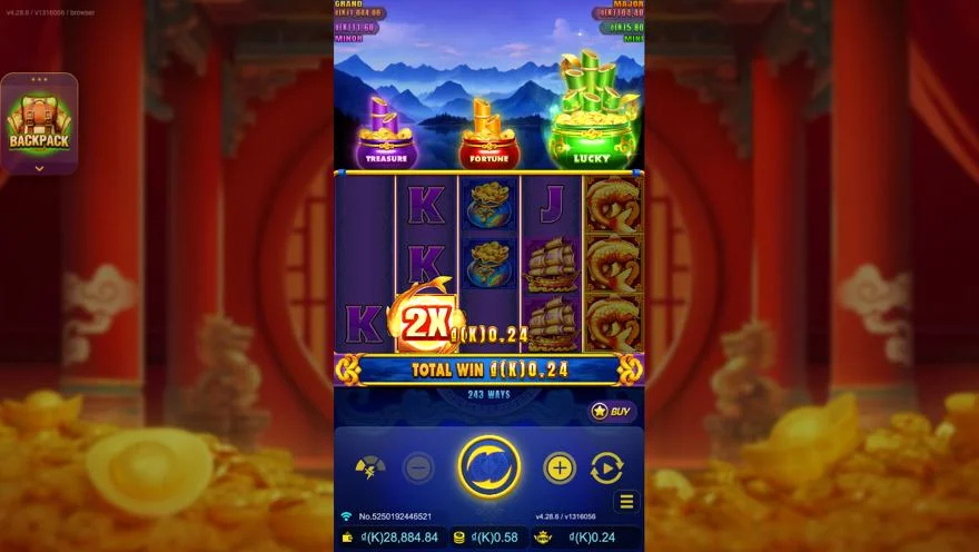 Ảnh bảng biểu tượng & tính năng game Koi Trio (slot JDB) chơi tại LC79