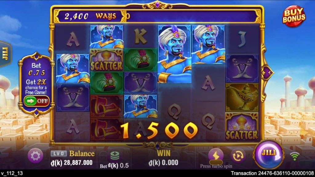 Ảnh giao diện chính game Magic Lamp (slot JILI) chơi tại LC79