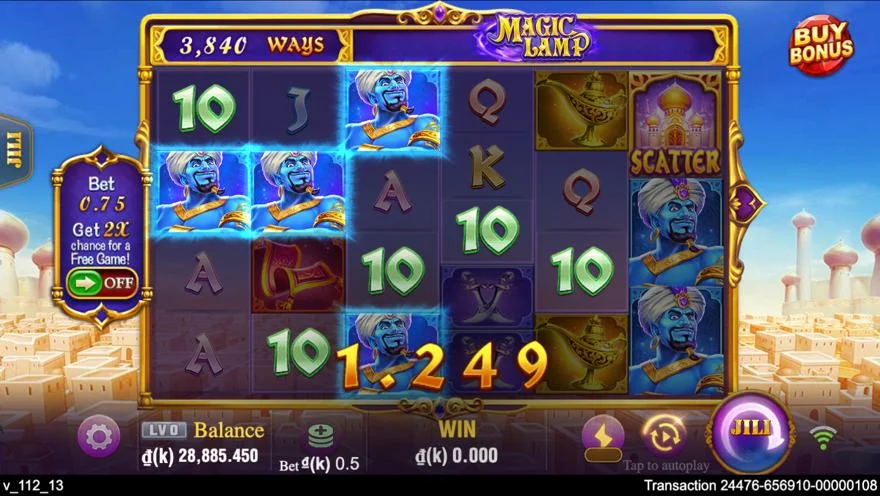 Ảnh bảng biểu tượng & tính năng game Magic Lamp (slot JILI) chơi tại LC79
