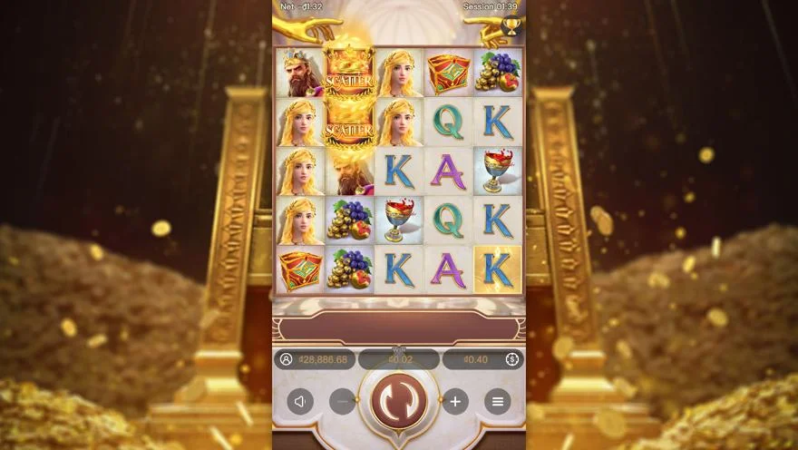 Ảnh bảng biểu tượng & tính năng game Midas Fortune (slot PG) chơi tại LC79