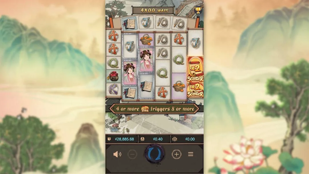 Ảnh giao diện chính game Oriental Prosperity (slot PG) chơi tại LC79