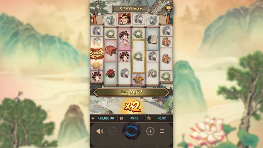 Ảnh màn hình gameplay game Oriental Prosperity (slot PG) chơi tại LC79