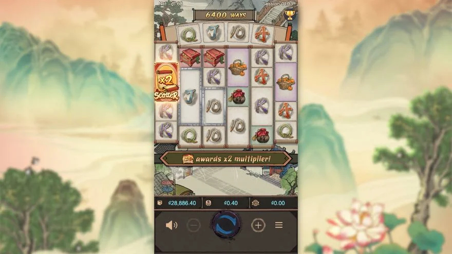 Ảnh bảng biểu tượng & tính năng game Oriental Prosperity (slot PG) chơi tại LC79