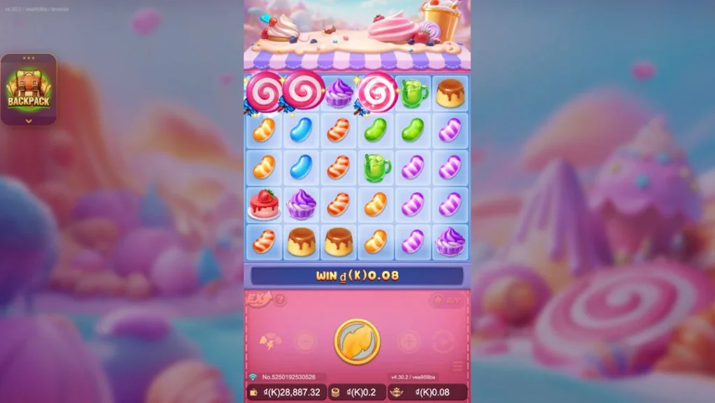 Ảnh giao diện chính game Pop Pop Candy 1000 (slot JDB) chơi tại LC79