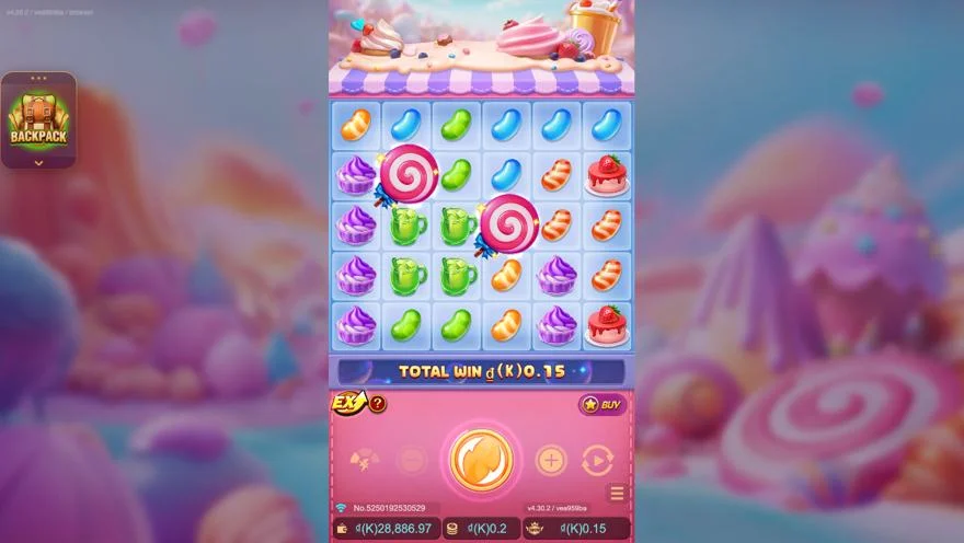 Ảnh bảng biểu tượng & tính năng game Pop Pop Candy 1000 (slot JDB) chơi tại LC79