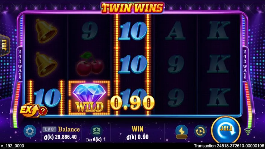 Ảnh màn hình gameplay game TWIN WINS (slot JILI) chơi tại LC79